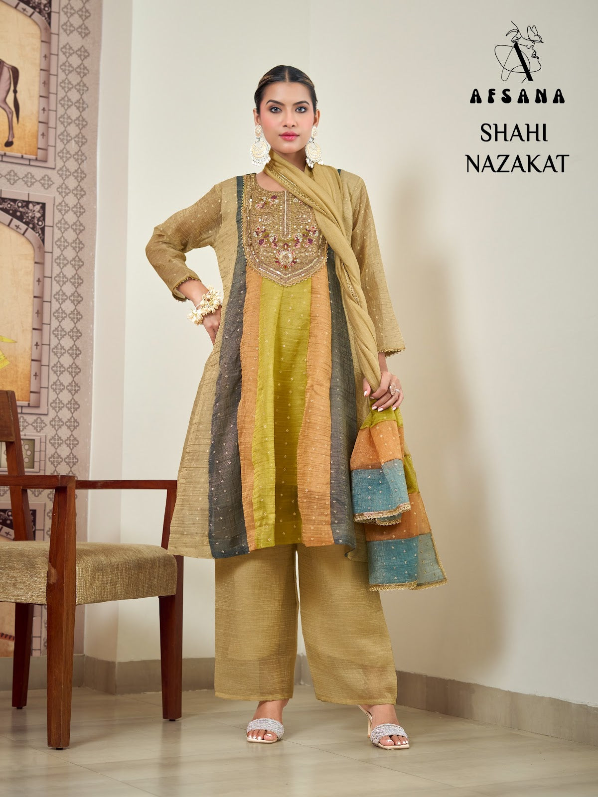 Shahi Nazakat Afsana Salsa Pakistani Readymade Suits Supplier Ahmedabad