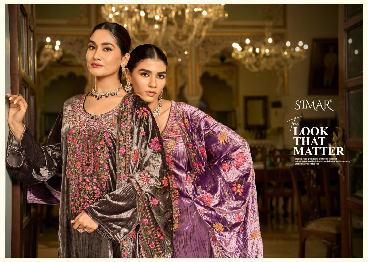 Shahi Noor Simar Velvet Suits Wholesale