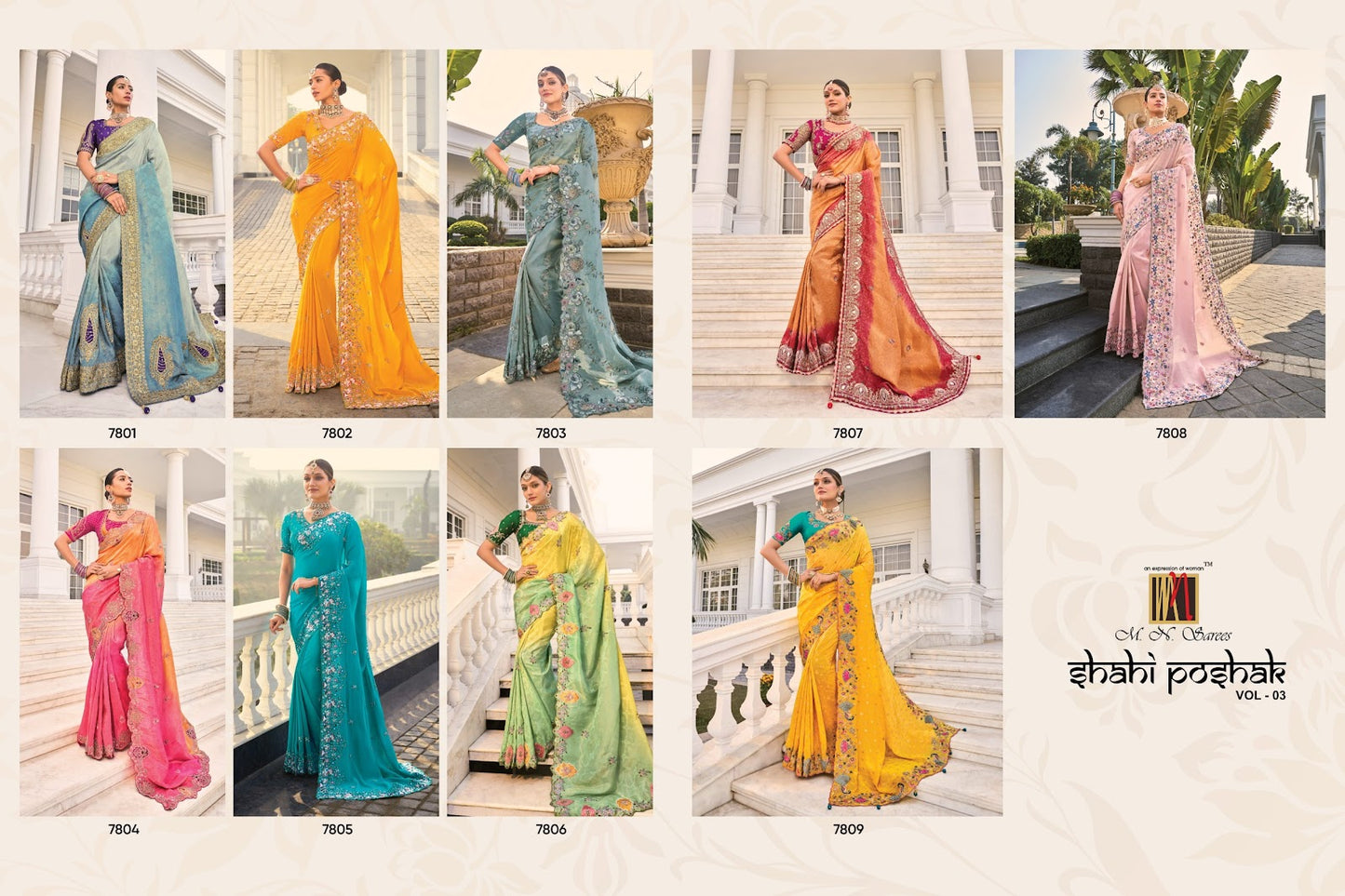Shahi Poshak Vol 3 Mn Sarees Exporter Gujarat