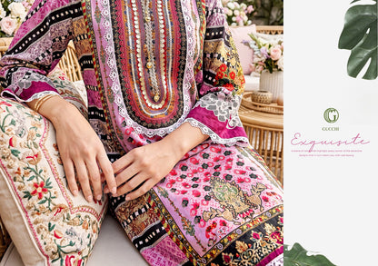 Shahi Vol 5 Gucchi Viscose Muslin Pakistani Readymade Suits Wholesaler Ahmedabad