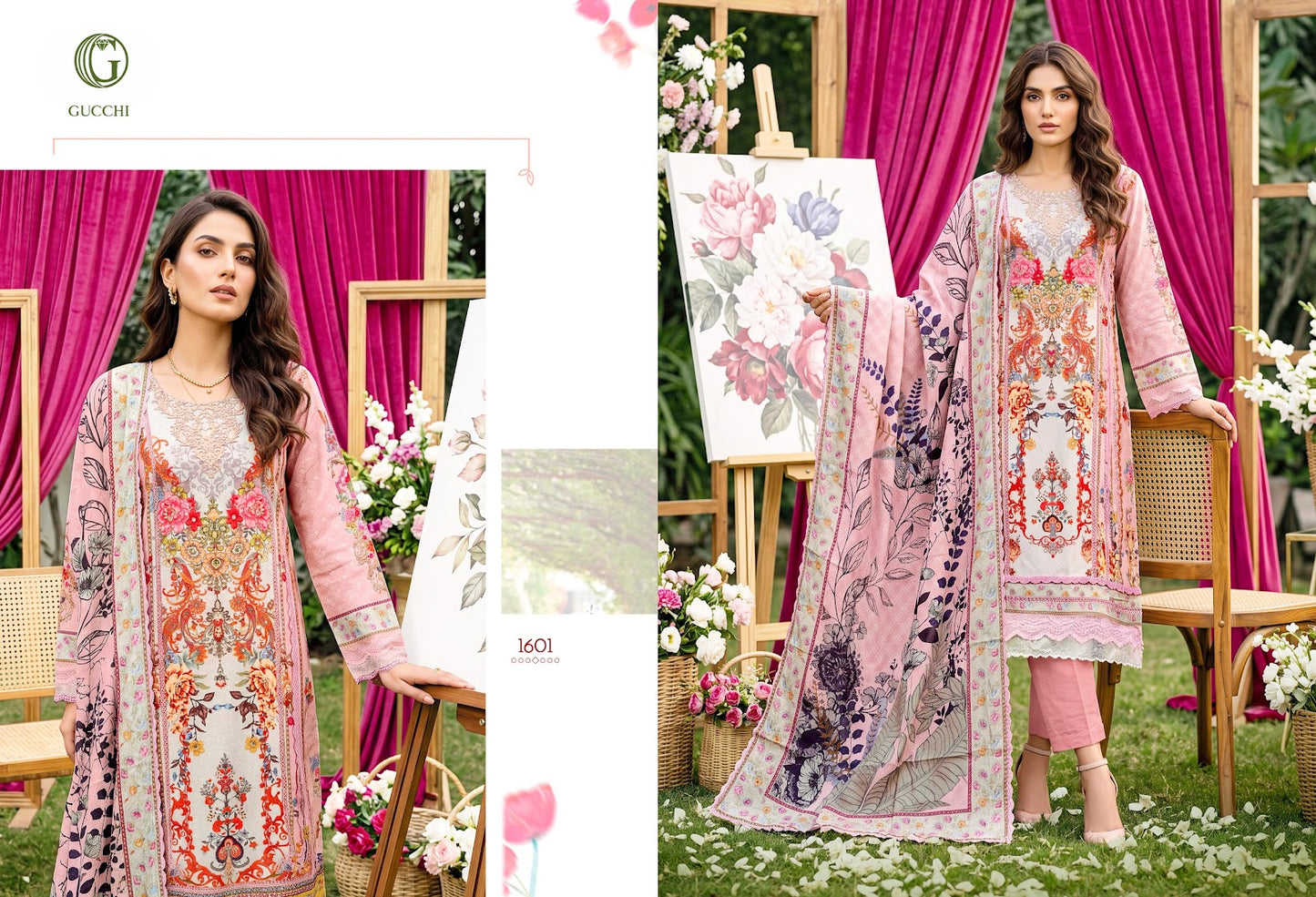 Shahi Vol 6 Gucchi Viscose Muslin Pakistani Readymade Suits Wholesale Price