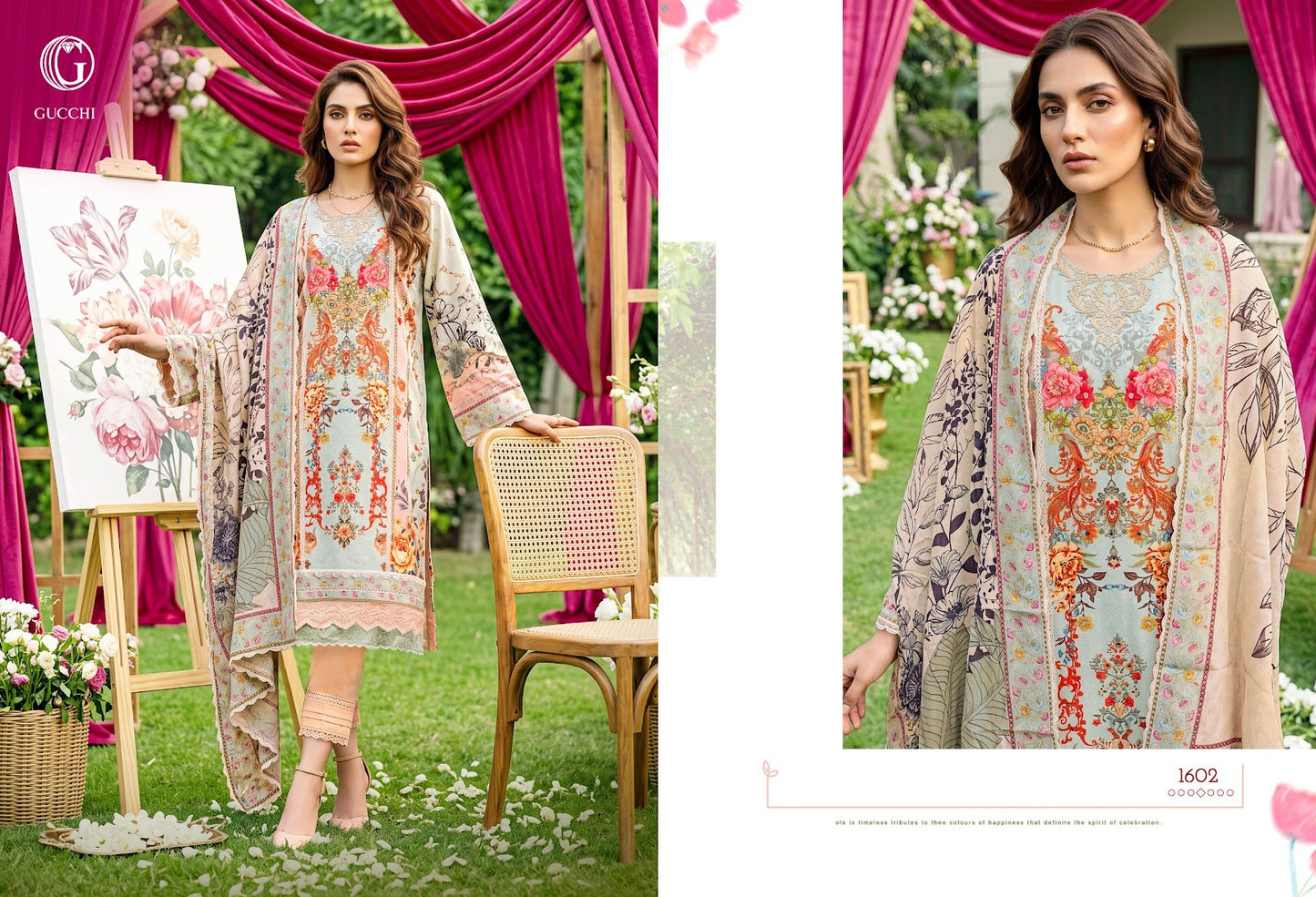 Shahi Vol 6 Gucchi Viscose Muslin Pakistani Readymade Suits Wholesale Price