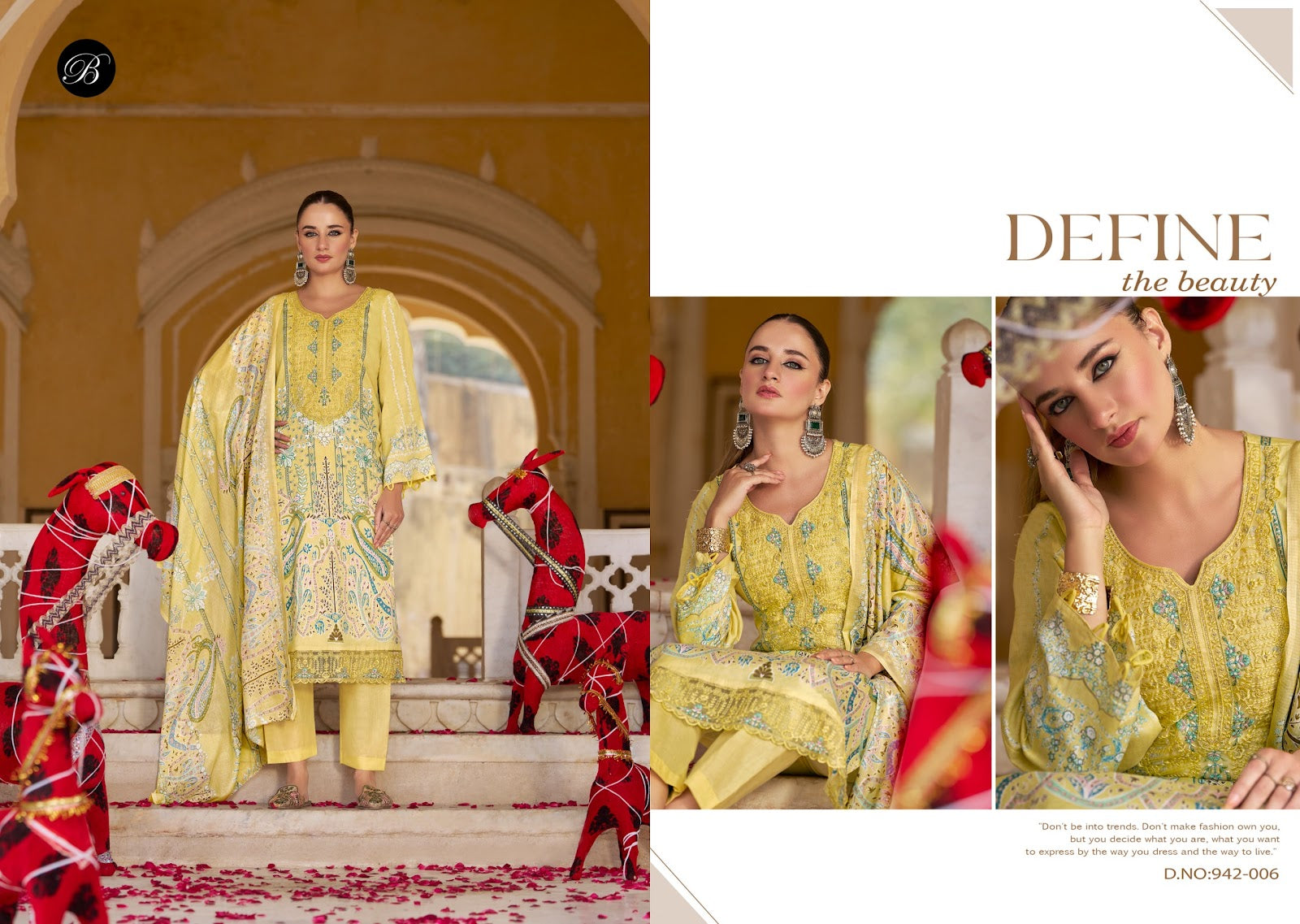 Shahiba Belliza Designer Studio Jam Cotton Karachi Salwar Suits Wholesaler Ahmedabad