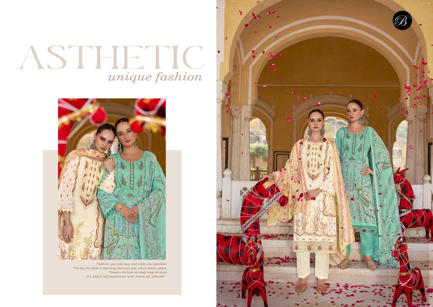 Shahiba Belliza Designer Studio Jam Cotton Karachi Salwar Suits Wholesaler Ahmedabad