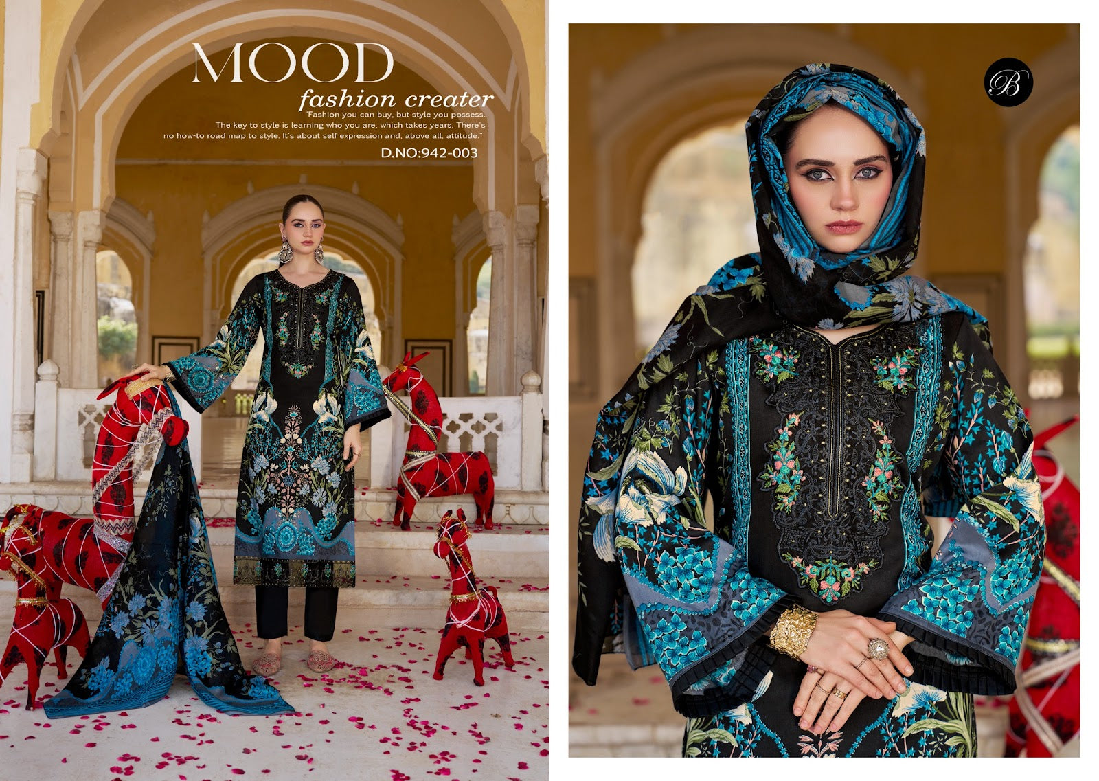 Shahiba Belliza Designer Studio Jam Cotton Karachi Salwar Suits Wholesaler Ahmedabad