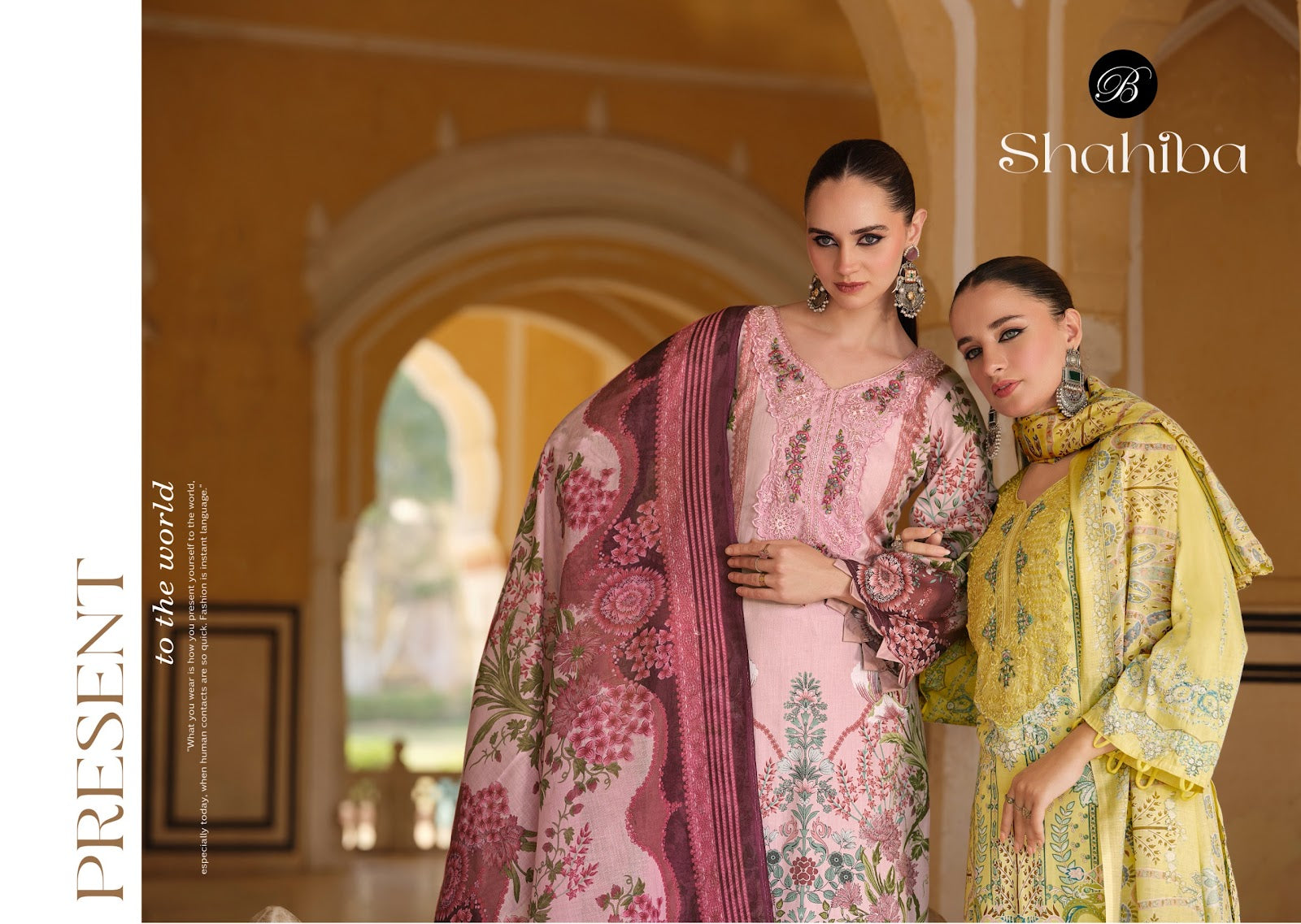 Shahiba Belliza Designer Studio Jam Cotton Karachi Salwar Suits Wholesaler Ahmedabad