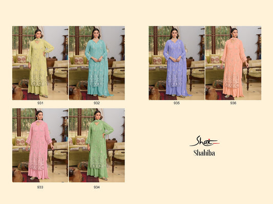 Shahiba Jay Vijay Shai Chinnon Pant Style Suits Wholesale Price