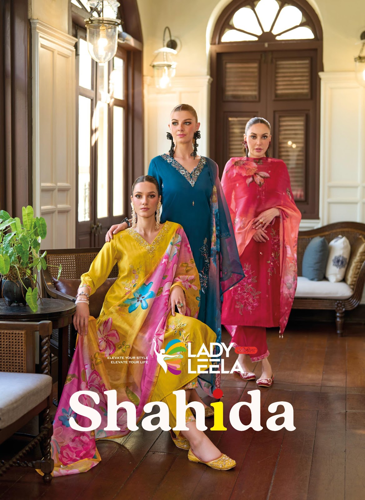 Shahida Ladyleela Viscose Silk Readymade Pant Style Suits Supplier Gujarat