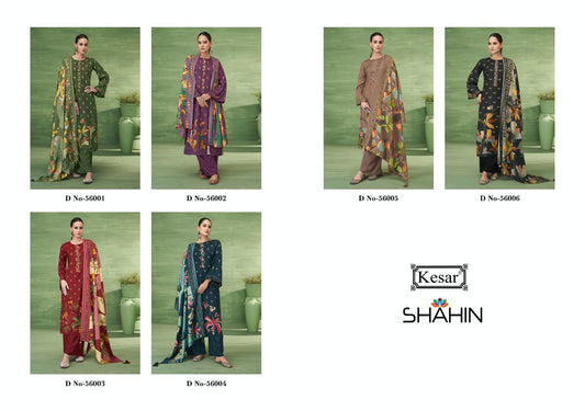 Shahin 56001-56004 Kesar Pashmina Pashmina Suits Supplier