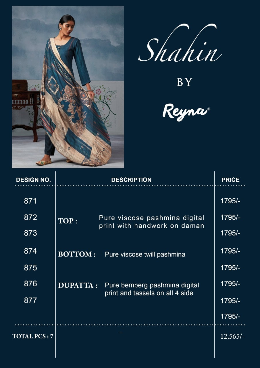 Shahin Reyna Pure Viscose Pashmina Suits Exporter Gujarat