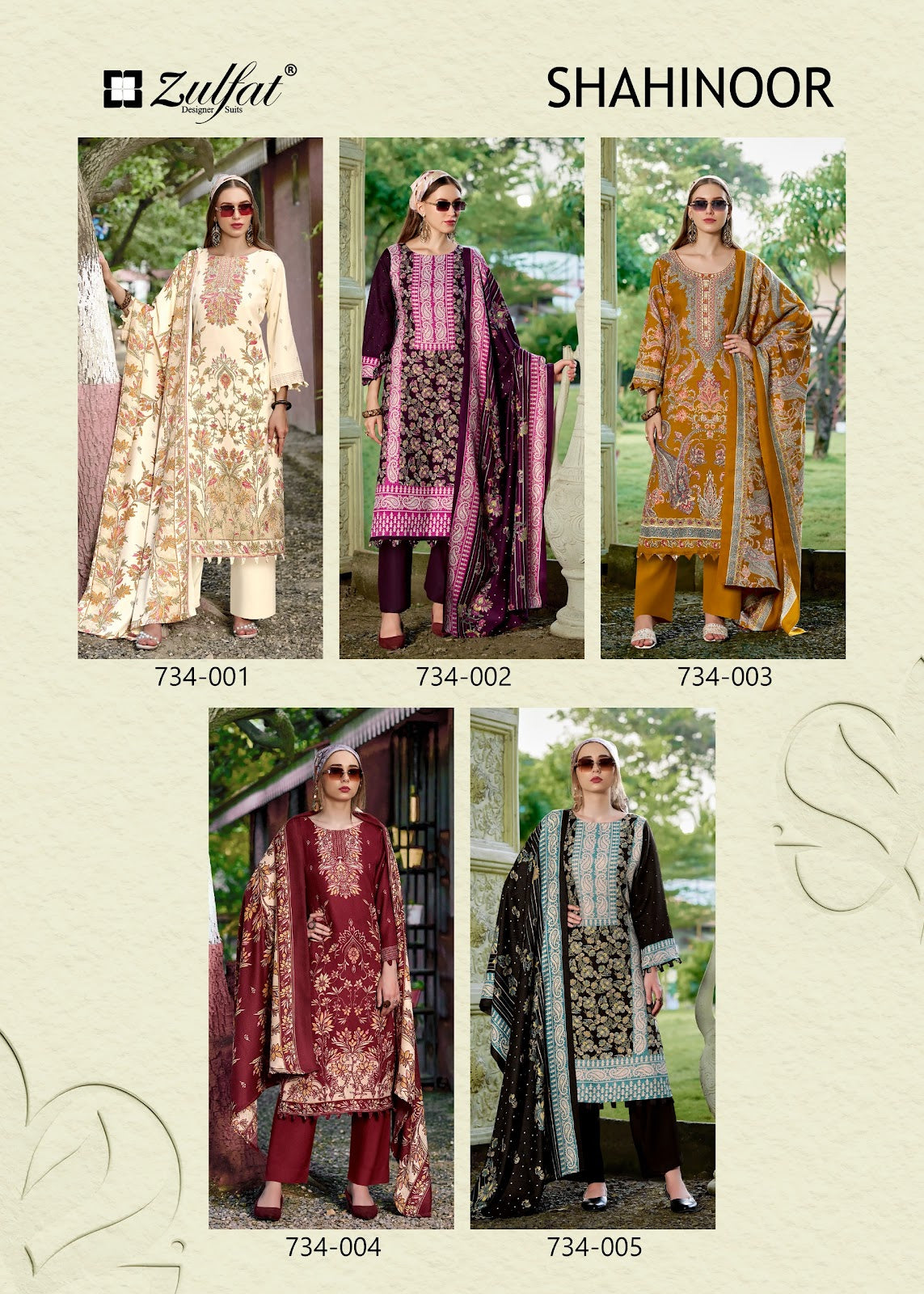 Shahinoor Zulfat Designer Woolen Pashmina Suits Manufacturer Ahmedabad