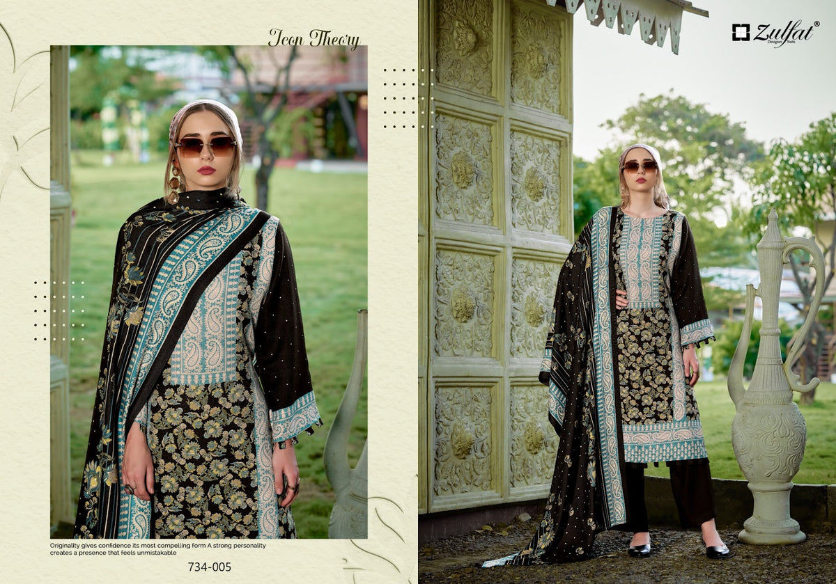 Shahinoor Zulfat Designer Woolen Pashmina Suits Manufacturer Ahmedabad