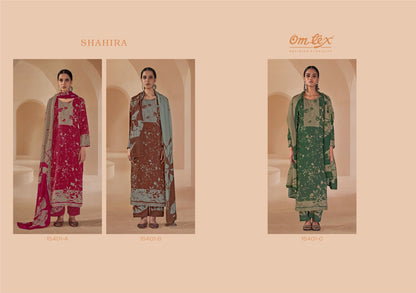 Shahira Omtex Muslin Silk Pant Style Suits Exporter
