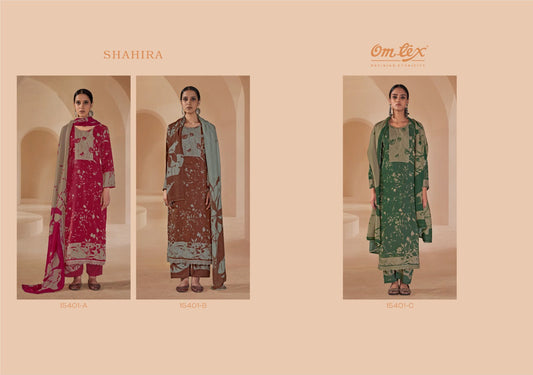 Shahira Omtex Muslin Silk Pant Style Suits Exporter