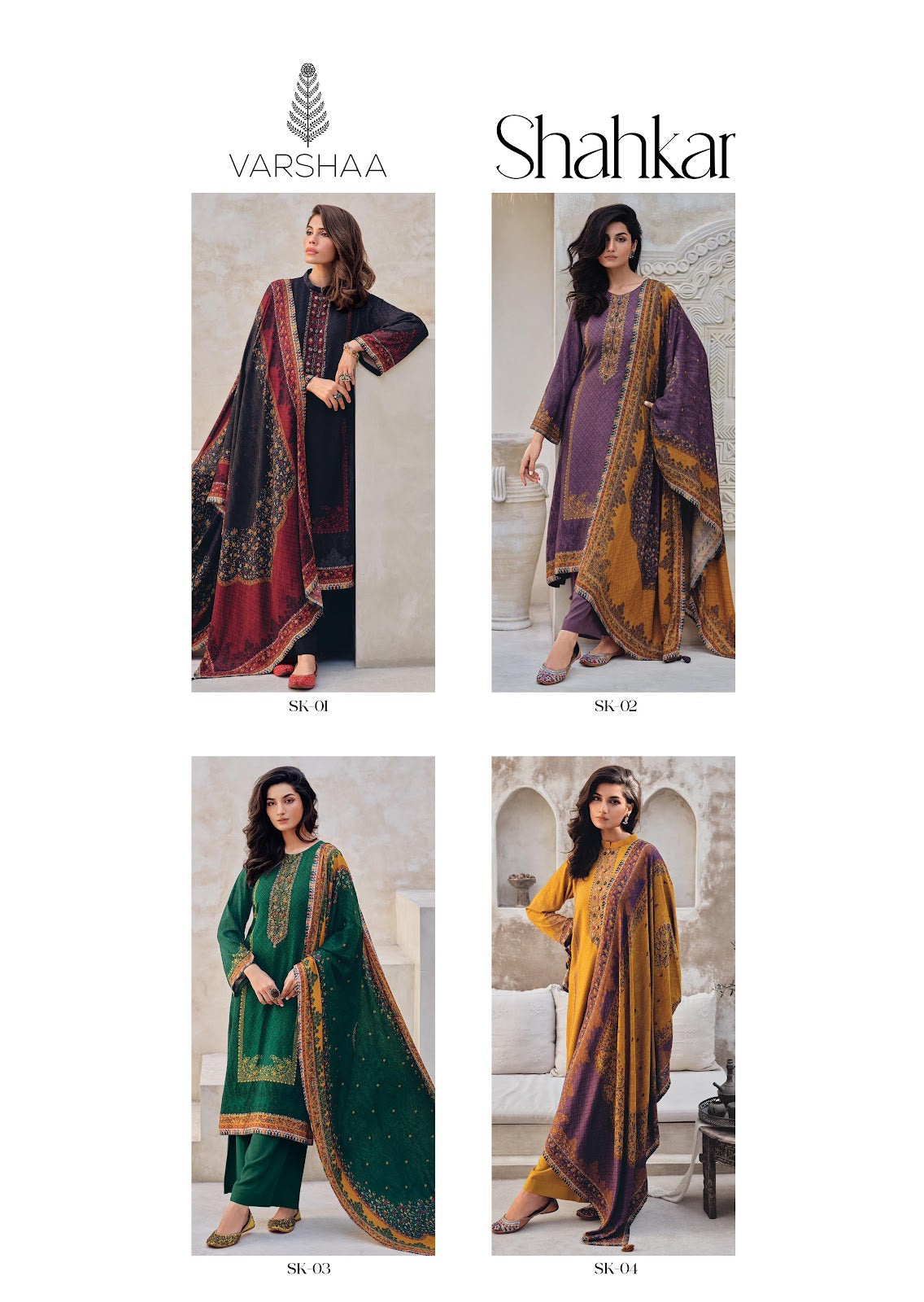 Shahkar Varsha Fashions Viscose Muslin Pant Style Suits Wholesaler