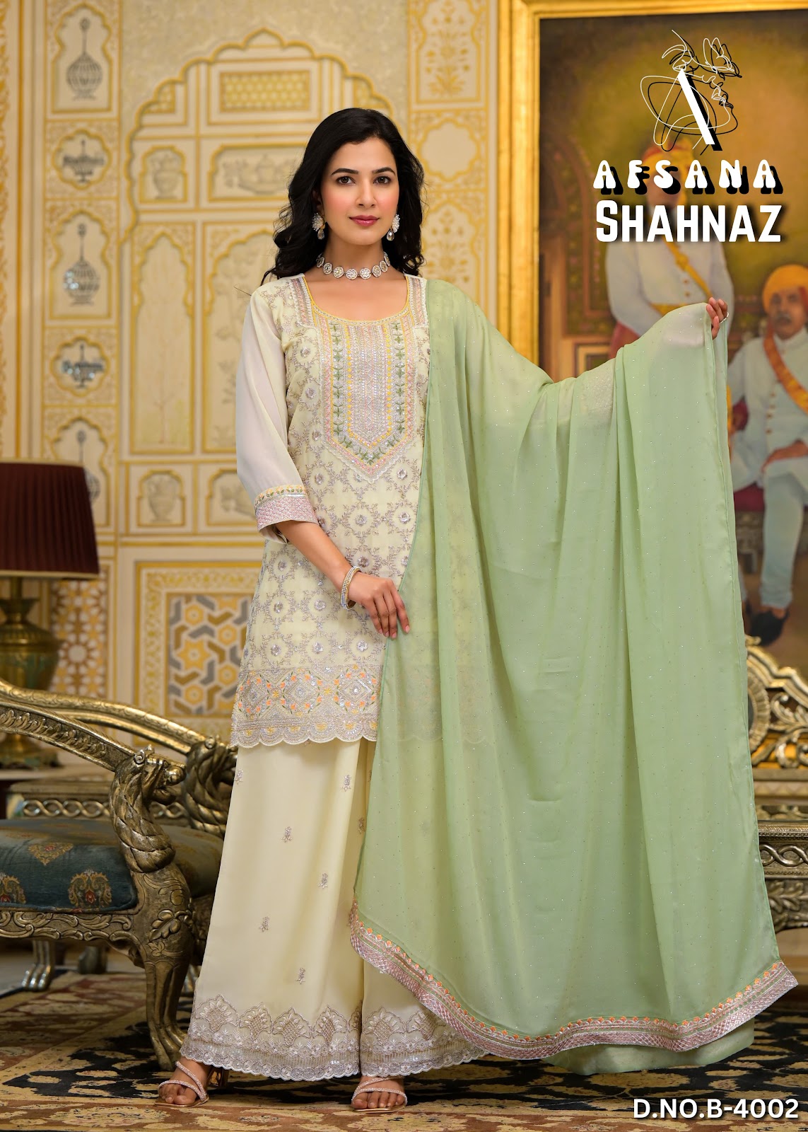 Shahnaz Afsana Simmer Readymade Plazzo Style Suits Wholesale