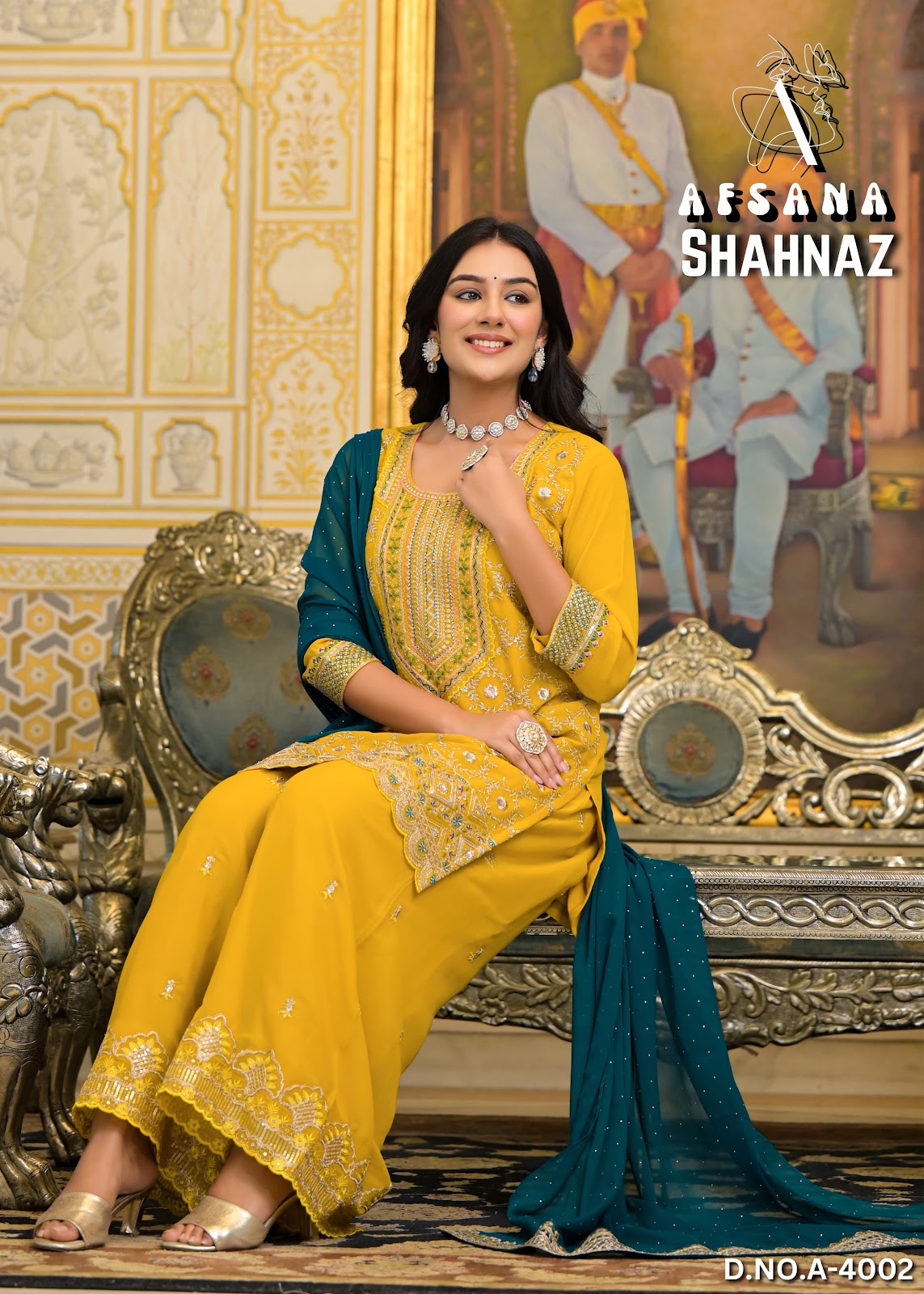 Shahnaz Afsana Simmer Readymade Plazzo Style Suits Wholesale