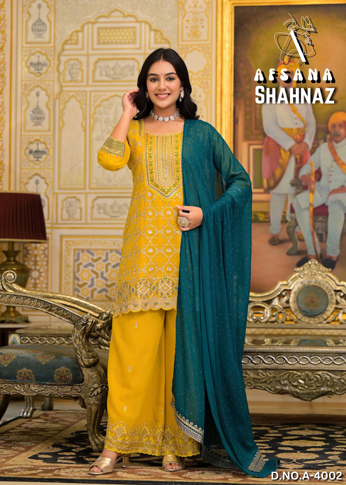 Shahnaz Afsana Simmer Readymade Plazzo Style Suits Wholesale