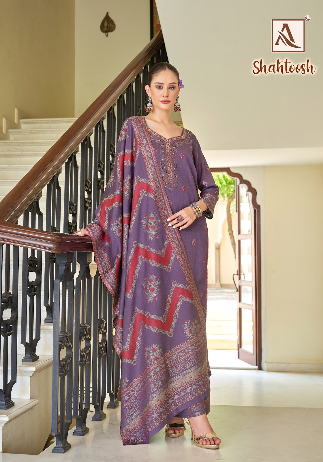 Shahtoosh Alok Viscose Pashmina Suits Manufacturer India