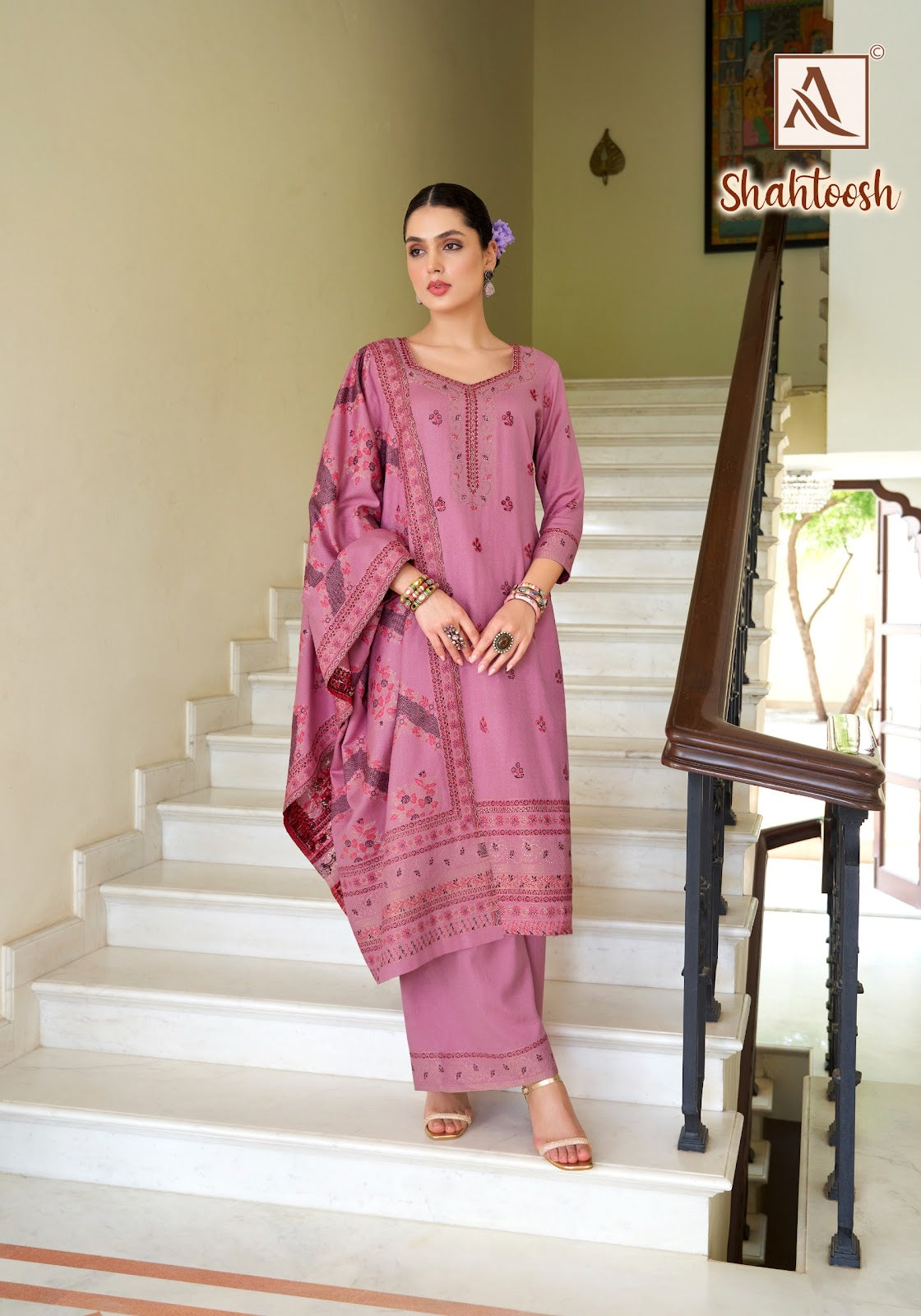 Shahtoosh Alok Viscose Pashmina Suits Manufacturer India