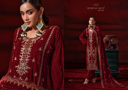 Shahzaadi Mumtaz Arts Crush Velvet Suits Exporter Ahmedabad