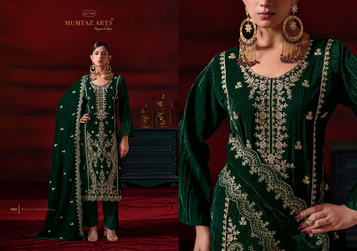 Shahzaadi Mumtaz Arts Crush Velvet Suits Exporter Ahmedabad