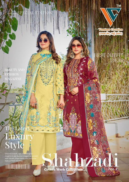 Shahzadi Vol 7 Vandana Creation Cotton Karachi Salwar Suits Wholesaler