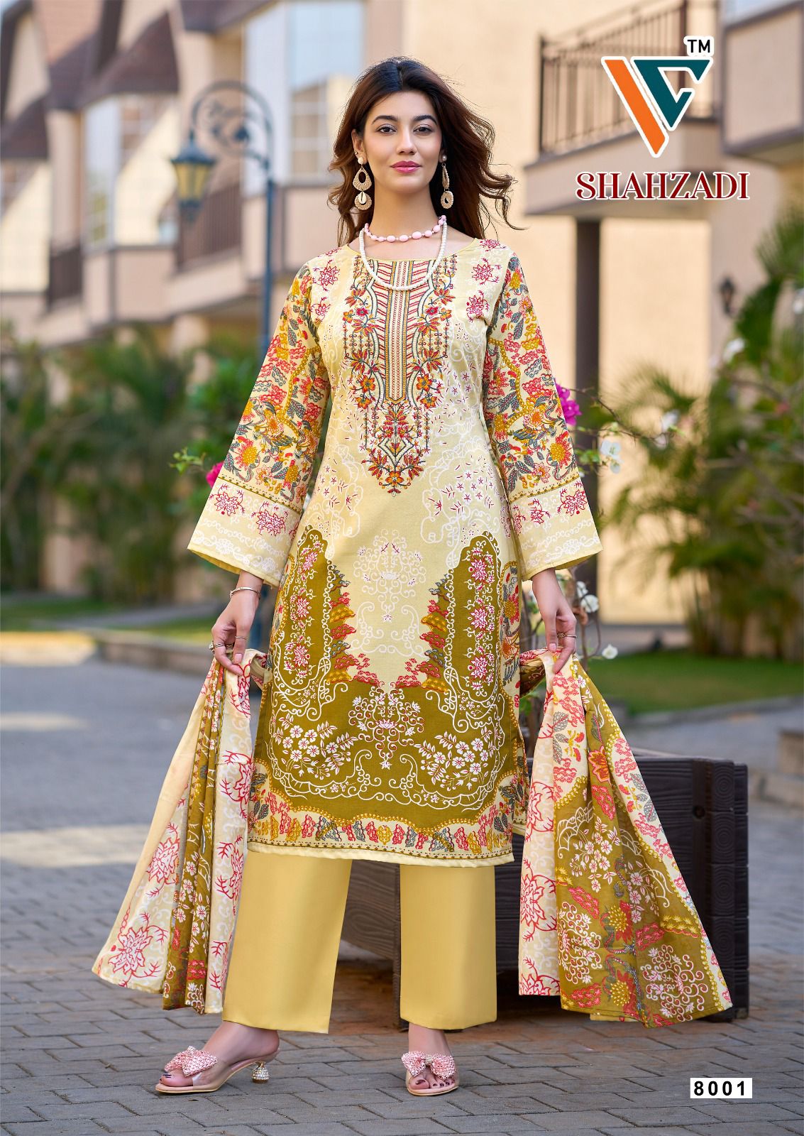 Shahzadi Vol 8 Vandana Creation Mix Cotton Karachi Salwar Suits Manufacturer India
