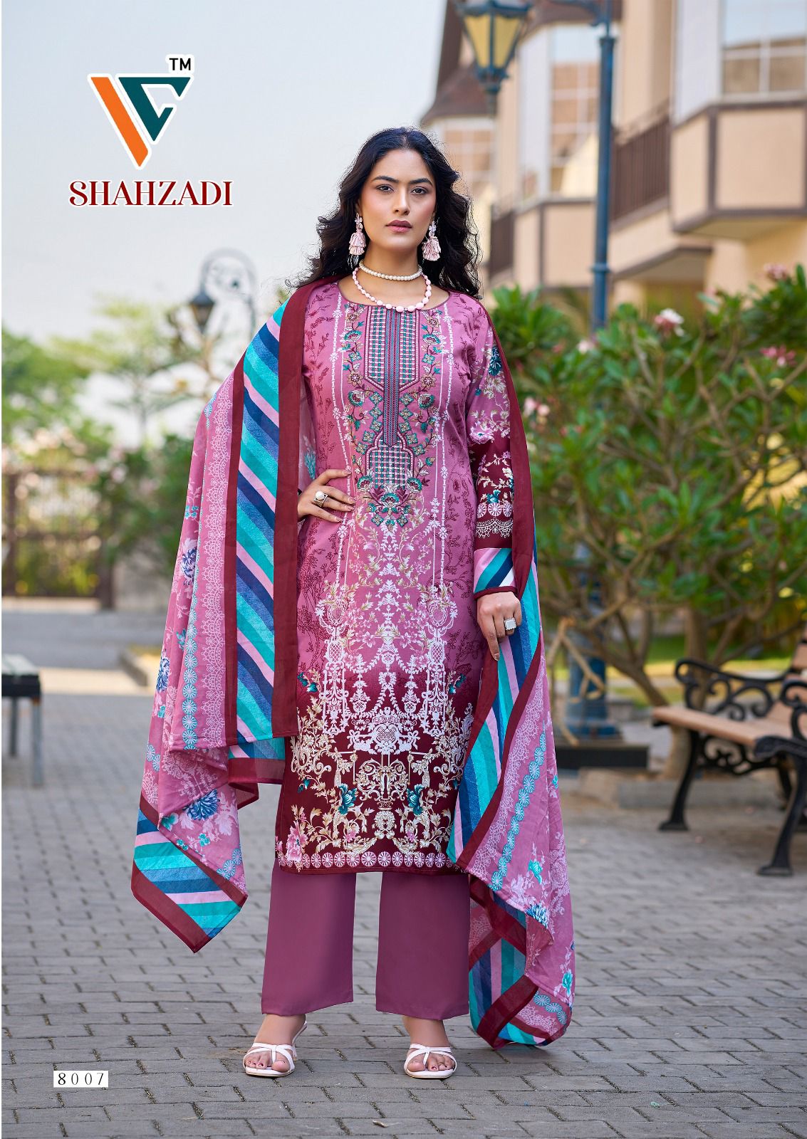 Shahzadi Vol 8 Vandana Creation Mix Cotton Karachi Salwar Suits Manufacturer India