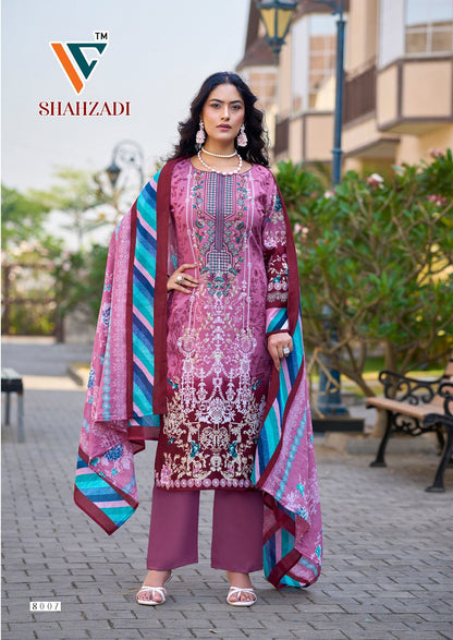 Shahzadi Vol 8 Vandana Creation Mix Cotton Karachi Salwar Suits Manufacturer India