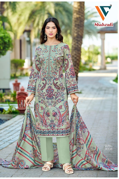 Shahzadi?? Vol 9 Vandana Creation Mix Cotton Karachi Salwar Suits Wholesaler Ahmedabad