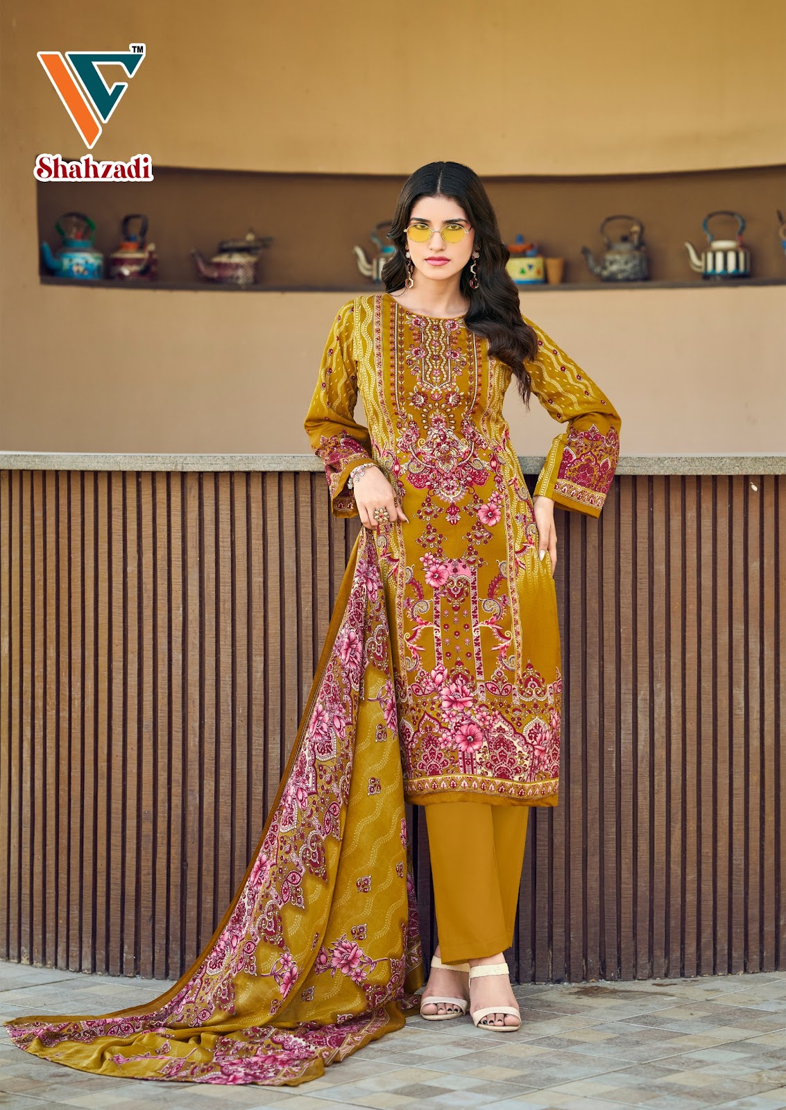 Shahzadi?? Vol 9 Vandana Creation Mix Cotton Karachi Salwar Suits Wholesaler Ahmedabad