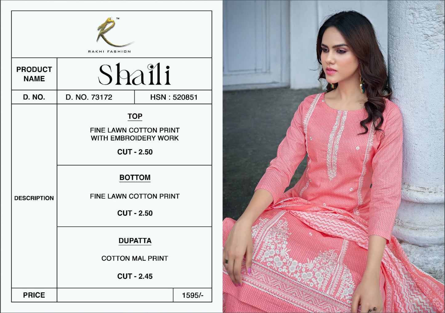 Shaili Rakhi Fashion Lawn Cotton Pant Style Suits
