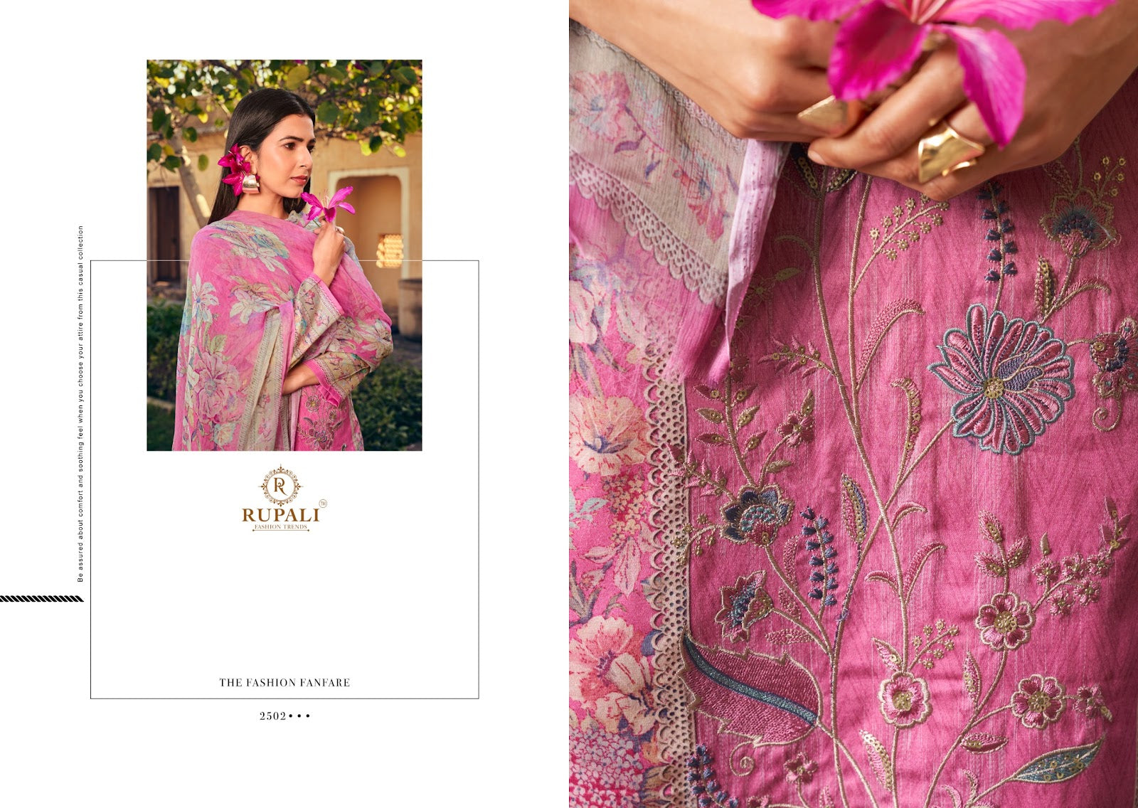 Shaili Rupali Pure Jaam Pant Style Suits Exporter Gujarat