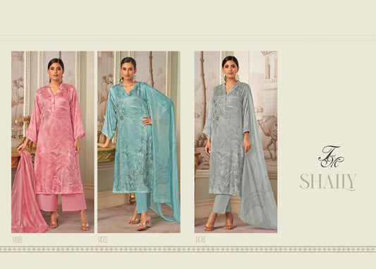 Shaily Tm Gaji Silk Pant Style Suits Wholesaler
