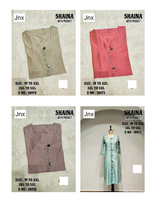 Shaina Jnx Fancy Chinar Plus Size Kurtis Wholesaler Ahmedabad