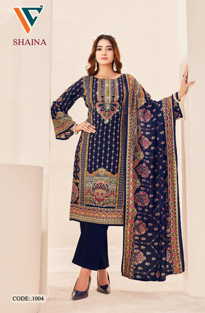 Shaina Vol 1 Vandana Creation Viscose Reyon Karachi Salwar Suits Exporter