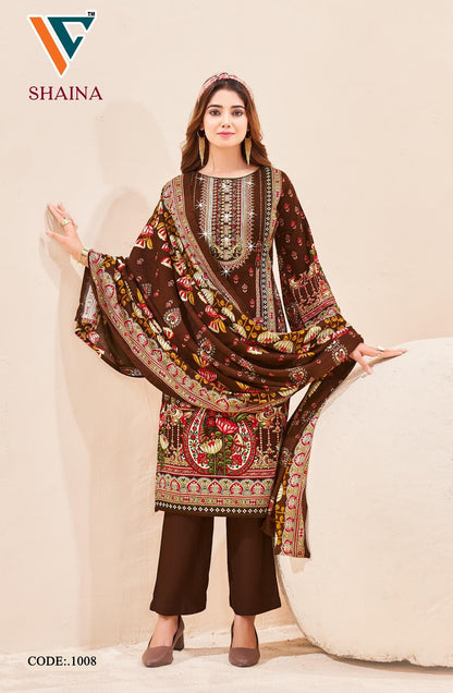 Shaina Vol 1 Vandana Creation Viscose Reyon Karachi Salwar Suits Exporter