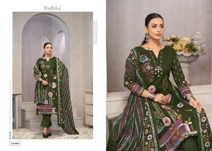 Shajiya Radhika Fashion Azara Lawn Cotton Karachi Salwar Suits Supplier Gujarat