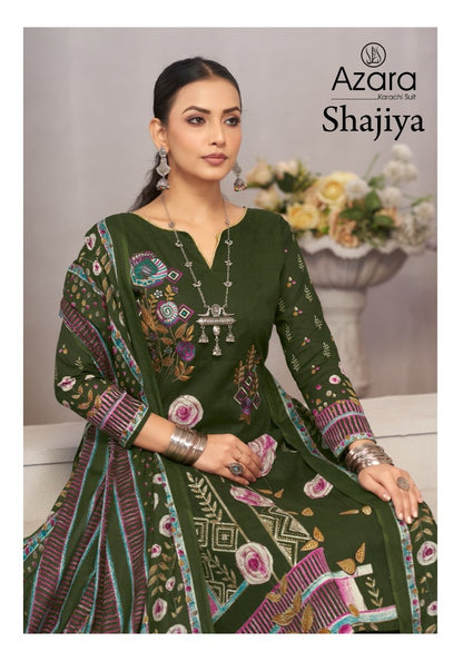 Shajiya Radhika Fashion Azara Lawn Cotton Karachi Salwar Suits Supplier Gujarat