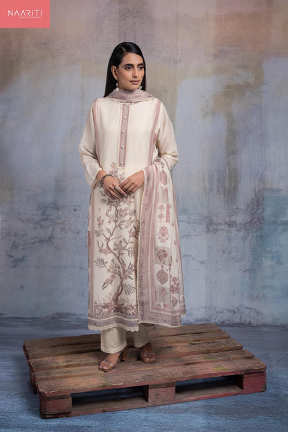 Shakhi Naariti Mul Chanderi Pant Style Suits Wholesale Rate