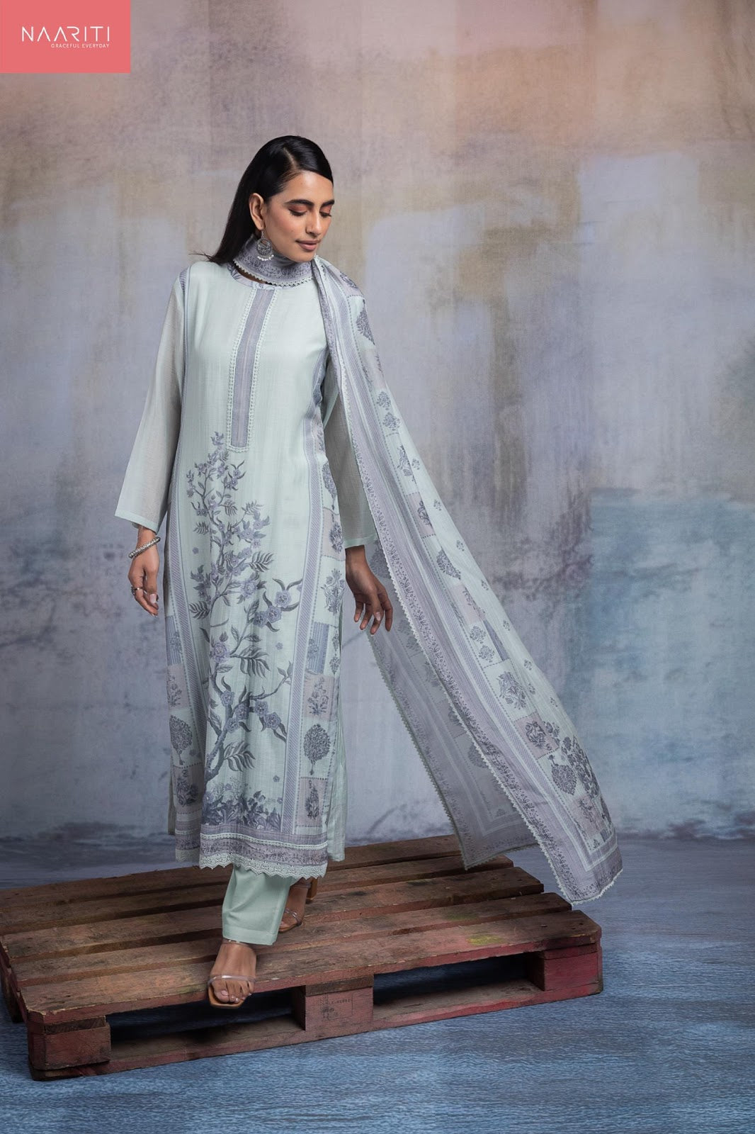 Shakhi Naariti Mul Chanderi Pant Style Suits Wholesale Rate