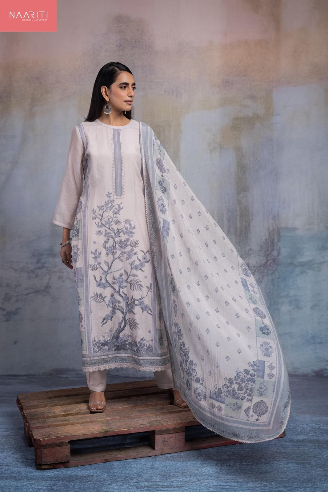 Shakhi Naariti Mul Chanderi Pant Style Suits Wholesale Rate