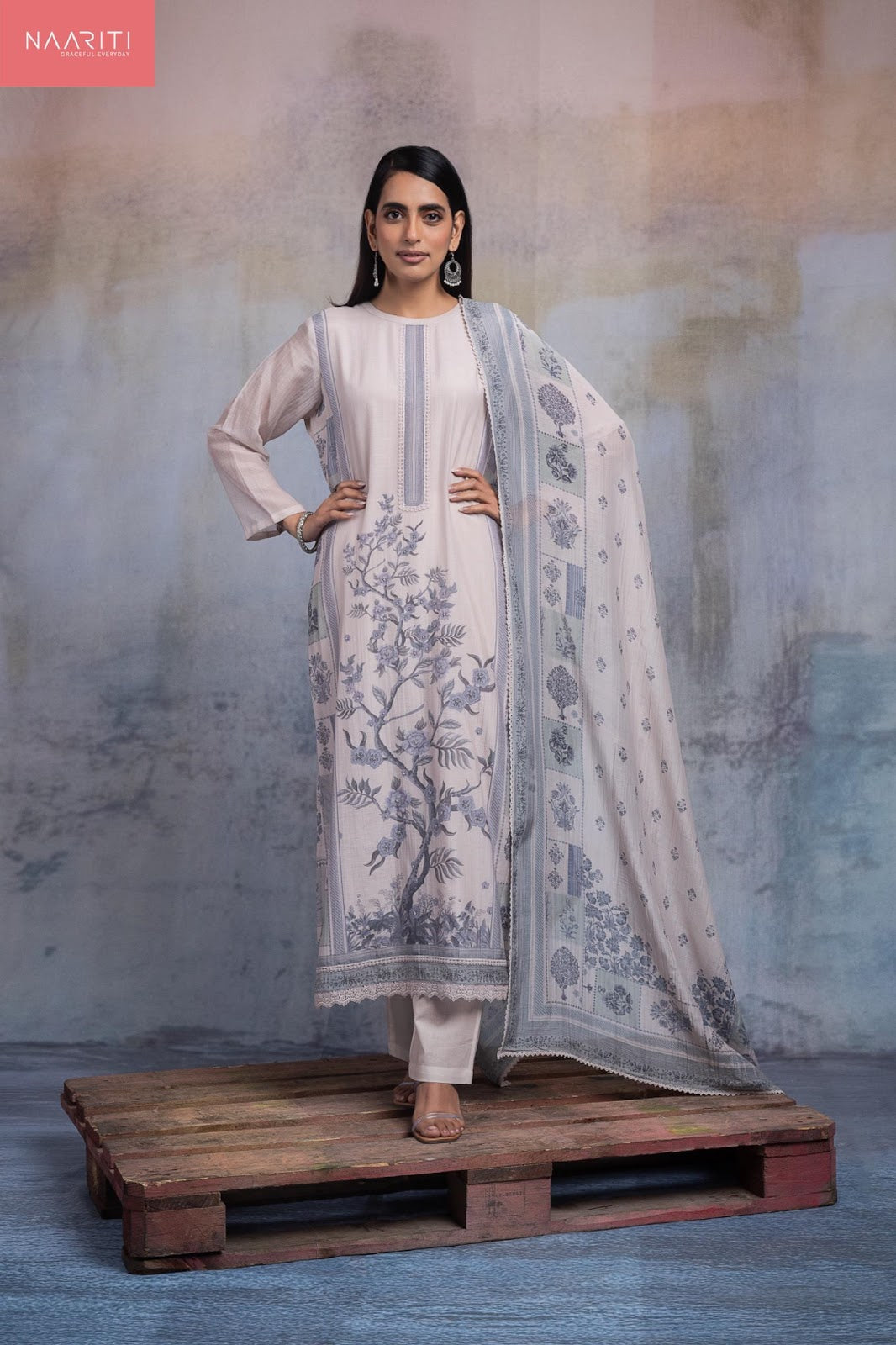 Shakhi Naariti Mul Chanderi Pant Style Suits Wholesale Rate