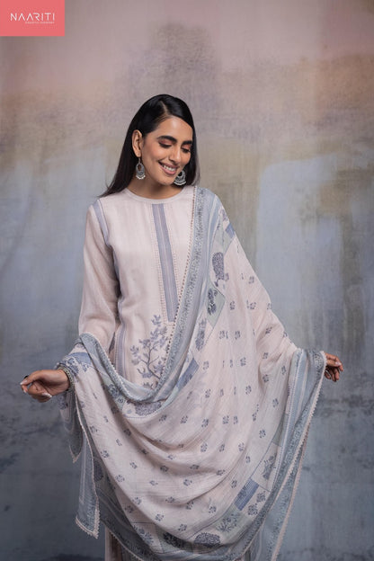 Shakhi Naariti Mul Chanderi Pant Style Suits Wholesale Rate