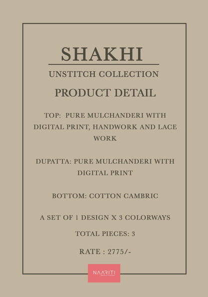 Shakhi Naariti Mul Chanderi Pant Style Suits Wholesale Rate