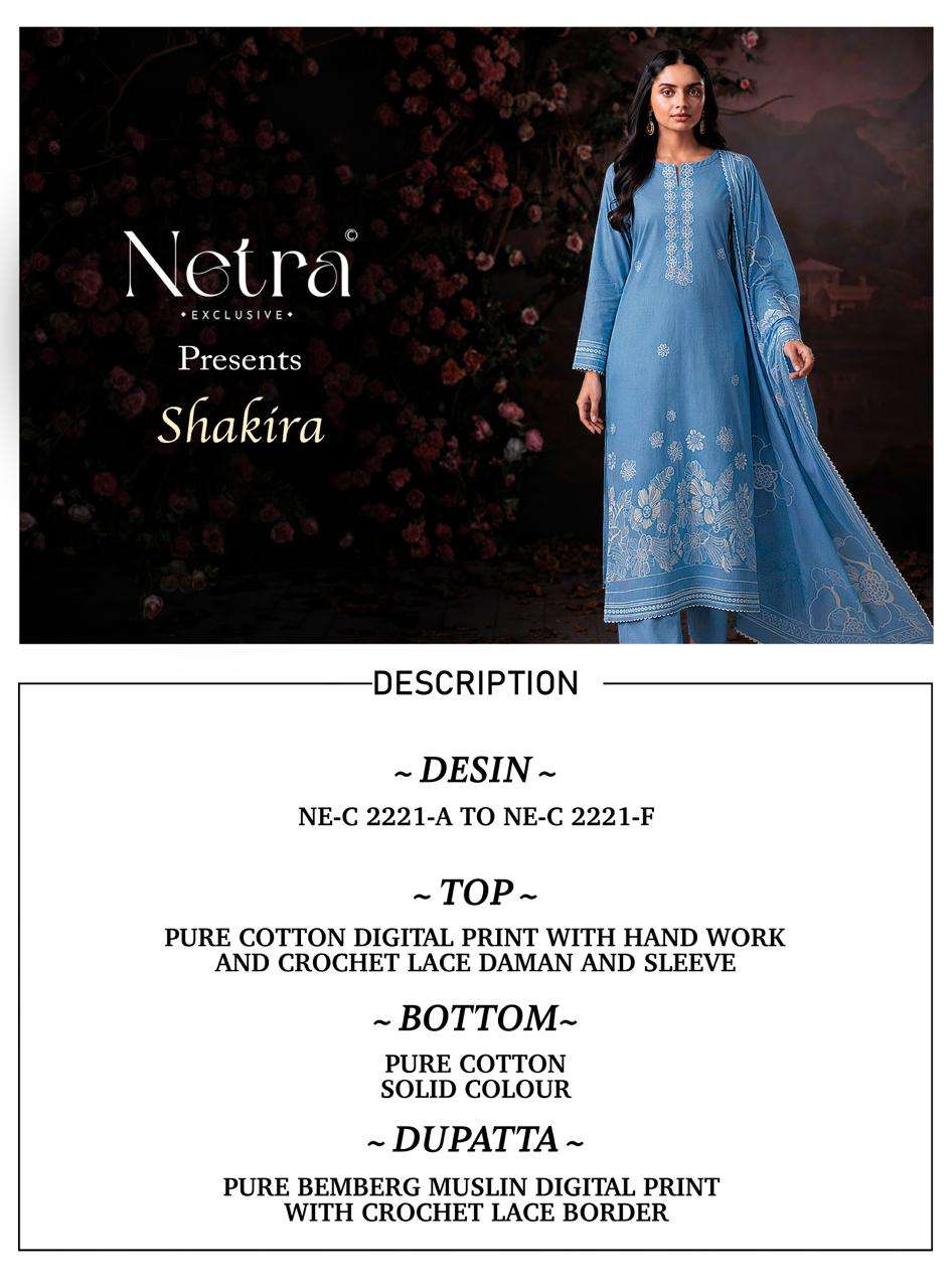 Shakira Netra Cotton Pant Style Suits Wholesale