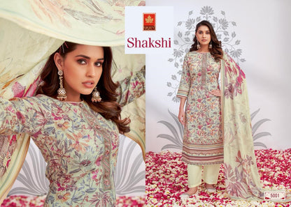 Shakshi 5 Karachi Prints Jam Satin Pant Style Suits Wholesaler