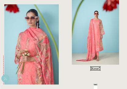 Shakshi 7001 Kesar Cambric Pant Style Suits Supplier Ahmedabad