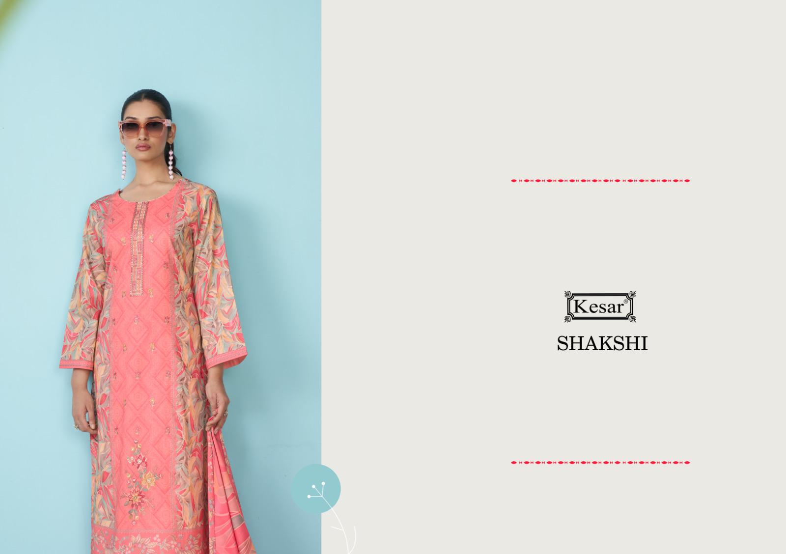 Shakshi 7001 Kesar Cambric Pant Style Suits Supplier Ahmedabad